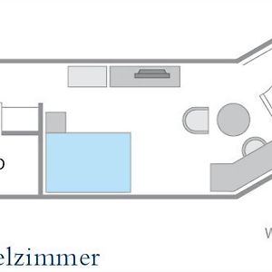 Zimmer mit Kingsize-Bett auf den unteren Etagen